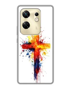 Чехол для Infinix Zero 30 с картинкой «Акварельный крест»