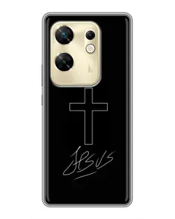 Чехол для Infinix Zero 30 с картинкой «Графический крест Jesus»