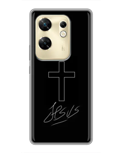 Чехол для Infinix Zero 30 с картинкой «Графический крест Jesus» Чехол для Infinix Zero 30 с картинкой «Графический крест Jesus»