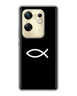 Чехол для Infinix Zero 30 с картинкой «Символ рыбы Jesus»