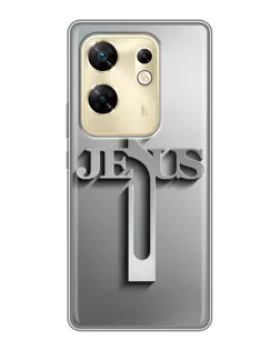 Чехол для Infinix Zero 30 с картинкой «Металлический крест Jesus»