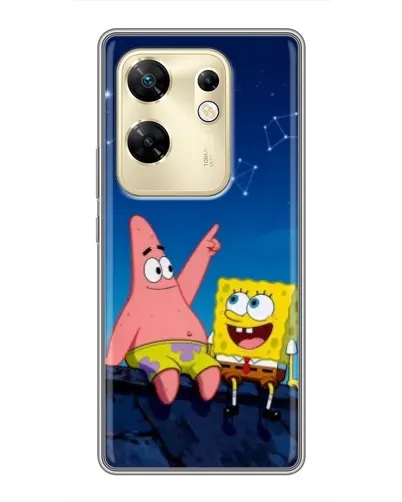 Чехол для Infinix Zero 30 с картинкой «Губка Боб и Патрик ночью» Чехол для Infinix Zero 30 с картинкой «Губка Боб и Патрик ночью»