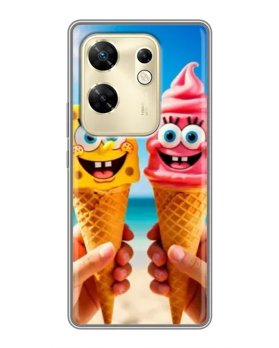 Чехол для Infinix Zero 30 с картинкой «Спанч Боб мороженое» Чехол для Infinix Zero 30 с картинкой «Спанч Боб мороженое»