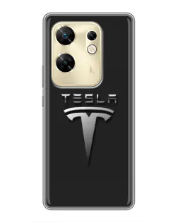 Чохол для Infinix Zero 30 з картинкою «Сталевий логотип Tesla» Чохол для Infinix Zero 30 з картинкою «Сталевий логотип Tesla»