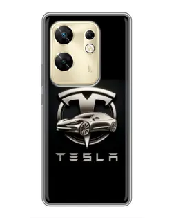 Чохол для Infinix Zero 30 з картинкою «Tesla — срібне авто» Чохол для Infinix Zero 30 з картинкою «Tesla — срібне авто»