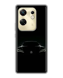 Чехол для Infinix Zero 30 с картинкой «Mercedes — силуэт авто» Чехол для Infinix Zero 30 с картинкой «Mercedes — силуэт авто»