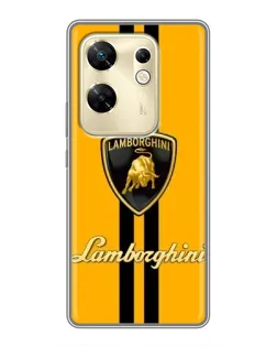 Чохол для Infinix Zero 30 з картинкою «Lamborghini Stripe жовтий»