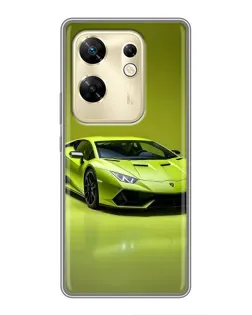 Чохол для Infinix Zero 30 з картинкою «Салатовий Lamborghini Huracan»