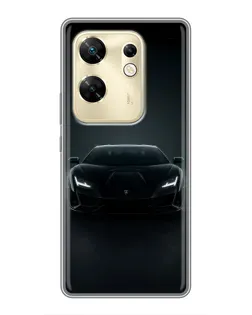 Чохол для Infinix Zero 30 з картинкою «Чорний Lamborghini Aventador»