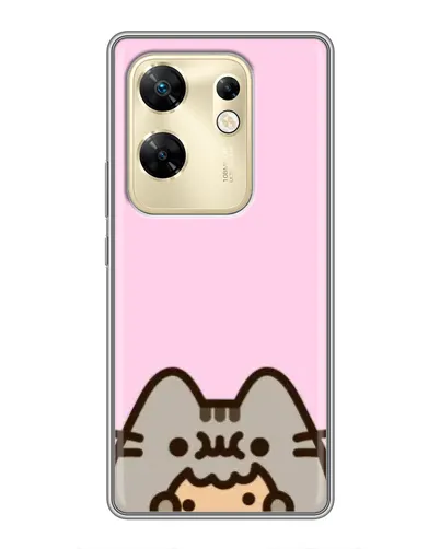 Чехол для Infinix Zero 30 с картинкой «Pusheen и печенье»