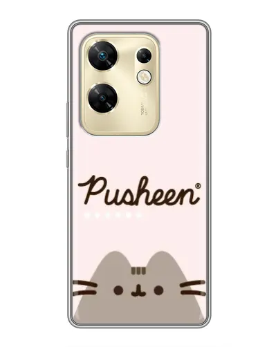 Чехол для Infinix Zero 30 с картинкой «Pusheen логотип»