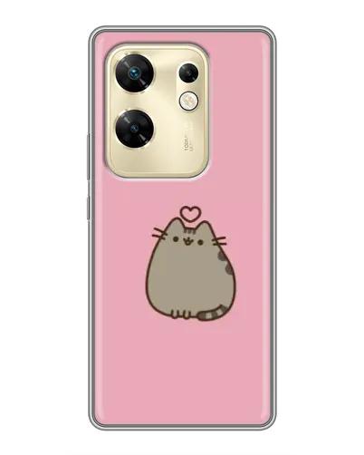 Чехол для Infinix Zero 30 с картинкой «Pusheen сердце»
