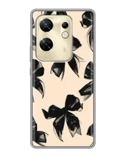 Чохол для Infinix Zero 30 з картинкою «Патерн чорні банти» Чохол для Infinix Zero 30 з картинкою «Патерн чорні банти»