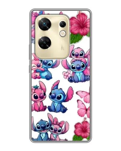 Чехол для Infinix Zero 30 с картинкой «Стикеры Stitch и Angel»