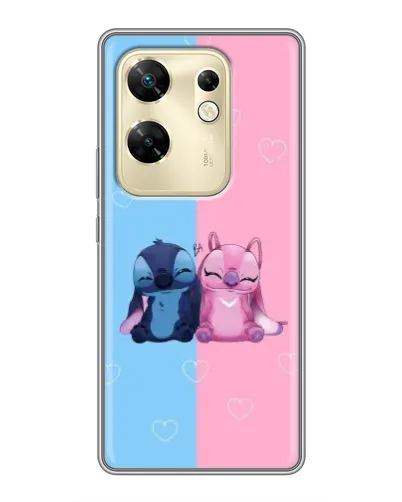 Чехол для Infinix Zero 30 с картинкой «Stitch и Angel Love»