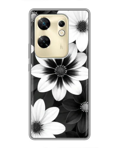 Чохол для Infinix Zero 30 з картинкою «Монохромні айстри» Чохол для Infinix Zero 30 з картинкою «Монохромні айстри»