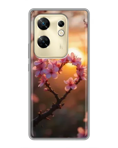 Чохол для Infinix Zero 30 з картинкою «Рожевий цвіт сердечко на тлі заходу» Чохол для Infinix Zero 30 з картинкою «Рожевий цвіт сердечко на тлі заходу»
