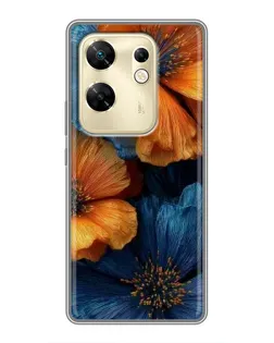 Чохол для Infinix Zero 30 з картинкою «Яскрава синьо-помаранчева флора» Чохол для Infinix Zero 30 з картинкою «Яскрава синьо-помаранчева флора»