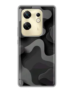 Чохол для Infinix Zero 30 з картинкою «Темний абстрактний камуфляж»