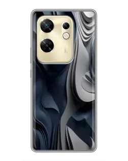 Чохол для Infinix Zero 30 з картинкою «Об'ємні сині складки»