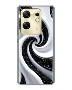 Чохол для Infinix Zero 30 з картинкою «Чорно-біла спіраль»