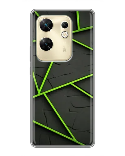 Чохол для Infinix Zero 30 з картинкою «Зелені геометричні лінії» Чохол для Infinix Zero 30 з картинкою «Зелені геометричні лінії»