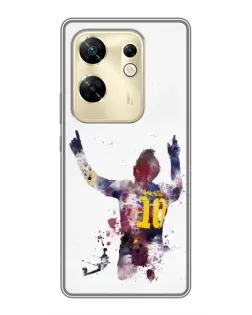 Чехол для Infinix Zero 30 с картинкой «Акварельный Месси Барселона»