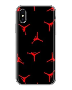 Чехол для iPhone X с картинкой «Jordan Red Pattern» Чехол для iPhone X с картинкой «Jordan Red Pattern»