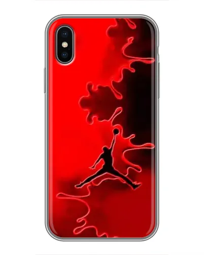 Чехол для iPhone X с картинкой «Jordan Red Smoke» Чехол для iPhone X с картинкой «Jordan Red Smoke»