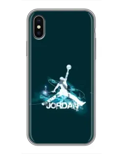 Чехол для iPhone X с картинкой «Jordan Blue Fire»