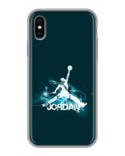 Чехол для iPhone X с картинкой «Jordan Blue Fire» Чехол для iPhone X с картинкой «Jordan Blue Fire»