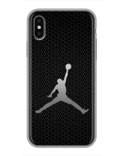 Чехол для iPhone X с картинкой «Jordan Dark Carbon»