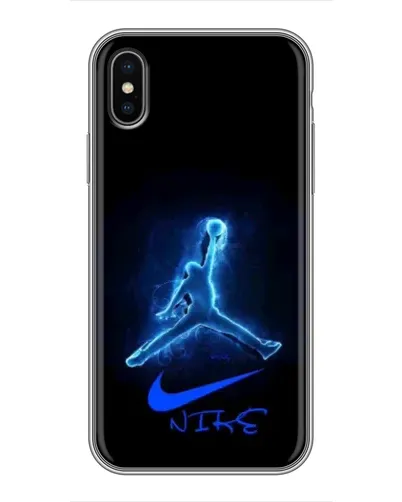 Чехол для iPhone X с картинкой «Jordan Neon Blue» Чехол для iPhone X с картинкой «Jordan Neon Blue»