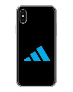 Чехол для iPhone X с картинкой «Adidas Cyan Logo»