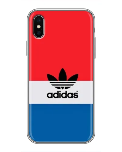 Чехол для iPhone X с картинкой «Ретро блоки Adidas» Чехол для iPhone X с картинкой «Ретро блоки Adidas»