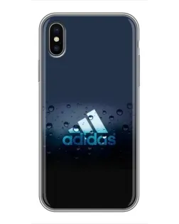 Чехол для iPhone X с картинкой «Adidas Water Drops»