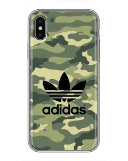 Чехол для iPhone X с картинкой «Милитари стиль Adidas»