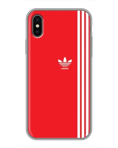 Чехол для iPhone X с картинкой «Красный минимализм Adidas» Чехол для iPhone X с картинкой «Красный минимализм Adidas»