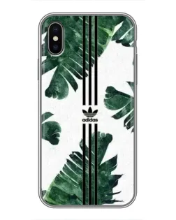 Чехол для iPhone X с картинкой «Пальмовые листья адидас»