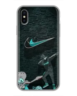 Чехол для iPhone X с картинкой «Спортивный арт Nike» Чехол для iPhone X с картинкой «Спортивный арт Nike»