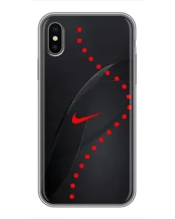 Чехол для iPhone X с картинкой «Абстрактный дизайн Nike»