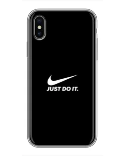 Чехол для iPhone X с картинкой «Минимализм от Nike»