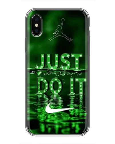 Чехол для iPhone X с картинкой «Зеленый неоновый Nike» Чехол для iPhone X с картинкой «Зеленый неоновый Nike»