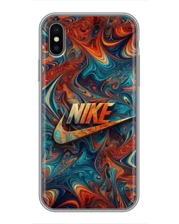 Чехол для iPhone X с картинкой «Nike в абстракции»