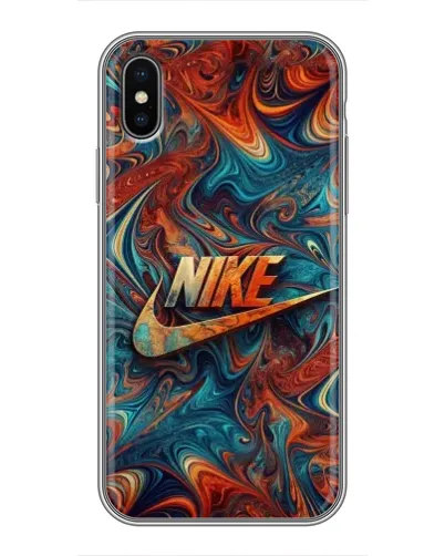 Чехол для iPhone X с картинкой «Nike в абстракции» Чехол для iPhone X с картинкой «Nike в абстракции»
