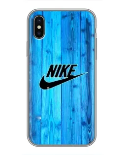 Чехол для iPhone X с картинкой «Голубое дерево Nike»