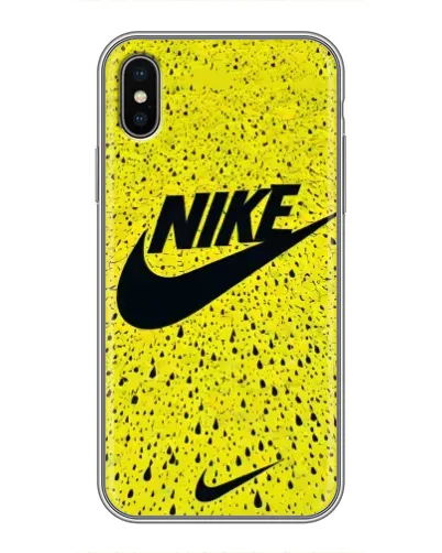 Чехол для iPhone X с картинкой «Желтый текстурный Nike» Чехол для iPhone X с картинкой «Желтый текстурный Nike»