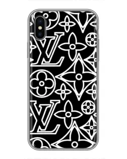 Чехол для iPhone X с картинкой «Черно-белый узор LV» Чехол для iPhone X с картинкой «Черно-белый узор LV»
