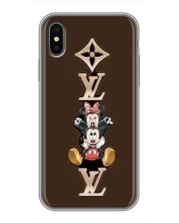 Чехол для iPhone X с картинкой «LV и Микки Маус»