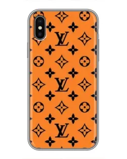 Чехол для iPhone X с картинкой «Оранжевый стиль LV»